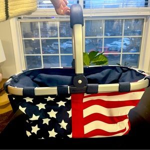 USA Flag Collapsible Picnic Basket